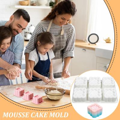 Nonstick Silicone Mold Fondant Mold Chocolate Cake Mold 6-cavity Mousse Cake Decoration French Dessert Baking Mold