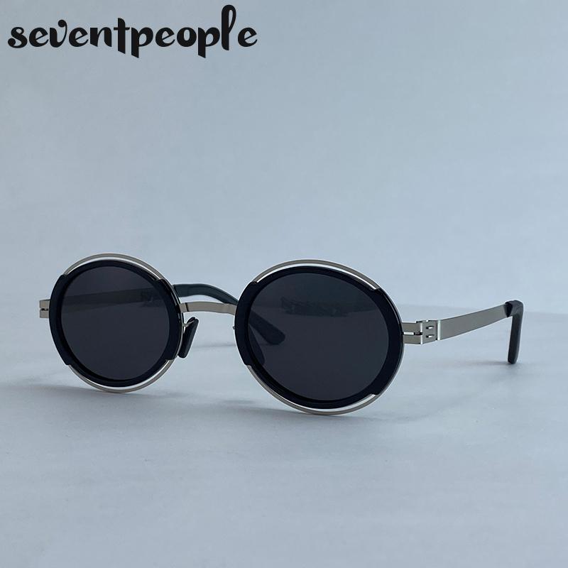 Polarized Small Frame Round Sunglasses Women Luxury Brand Trendy Metal Hollow Sunglass Steampunk Oval Shades For Ladies