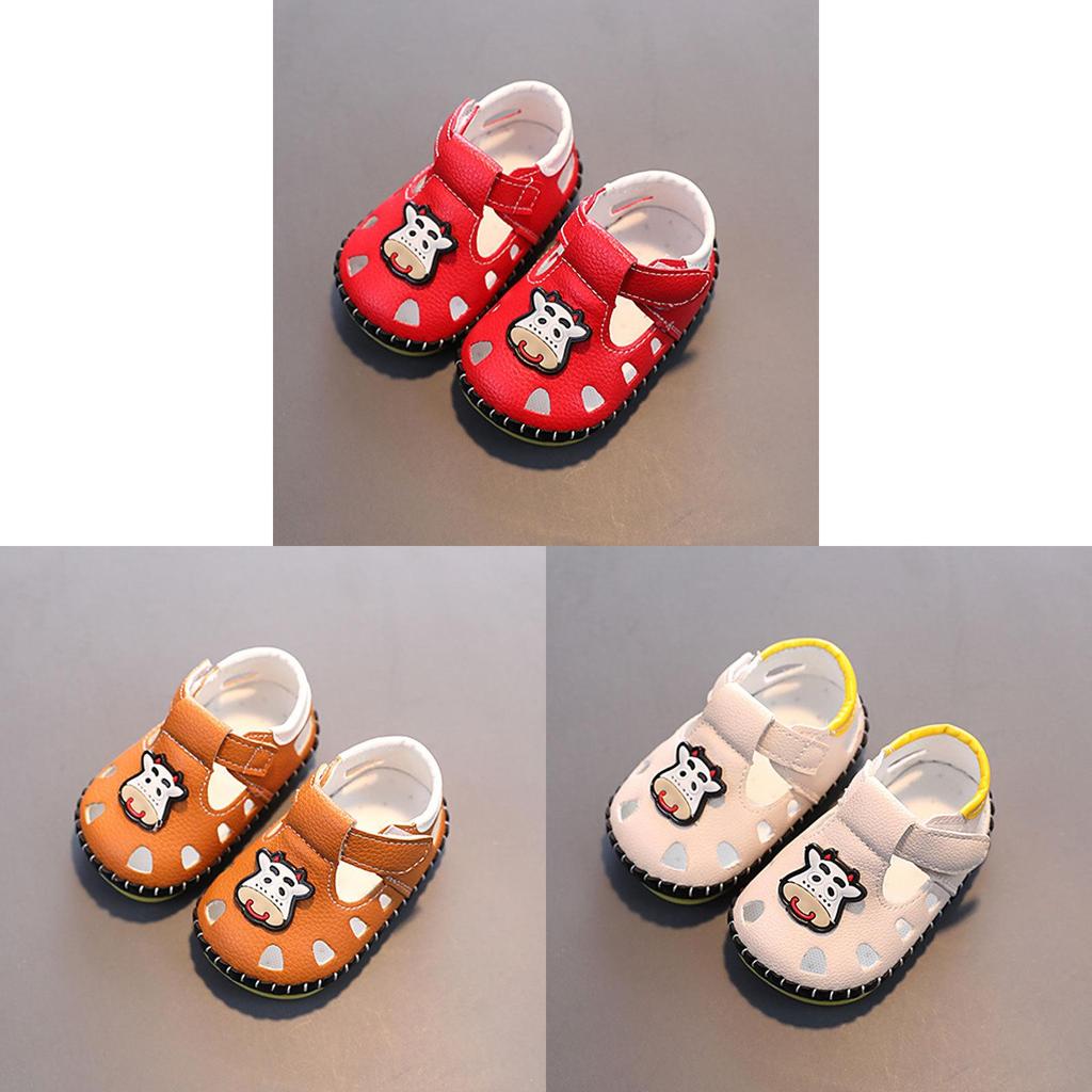 Baby Toddler Cartoon Soft Sole Shoes For Crawling And Walking Boys Girls Comfortable Synthetic Leather