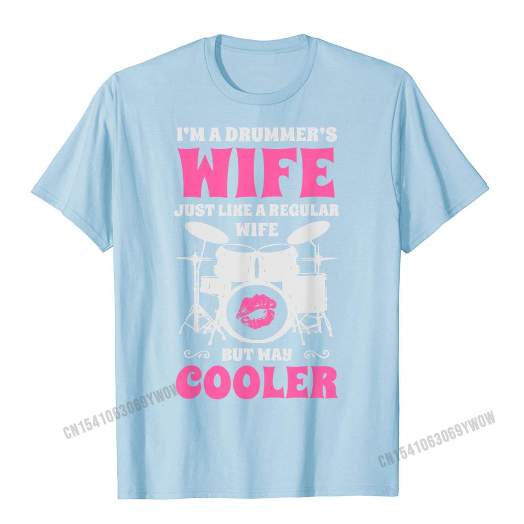 Im A Drummers Wife Legrační ženy Bubeník Drumset Drumset Tričko Unisex Pohodlné Unisex tričko Grafika Bavlněné topy a trička Cool