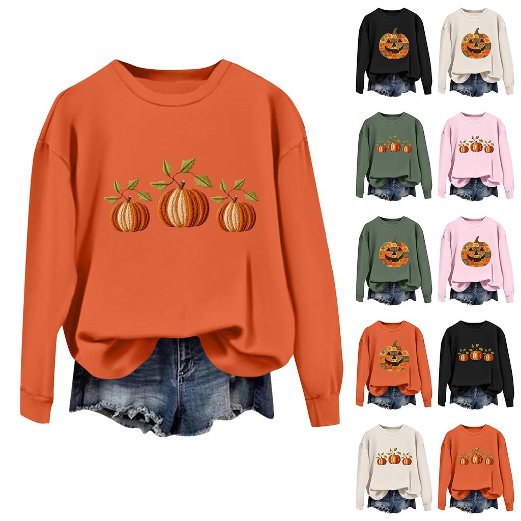 Women  Tops Women's Long Sleeve Sweatshirt Casual Crewneck Loose Fit Pollover Fleece Tops