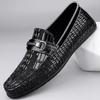 Herren Mokassins mit Krokodilmuster aus echtem Leder - Vielseitiger Business & Casual Stil