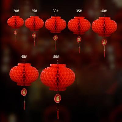 10pcs Good Fortune Red Paper Lanterns for Chinese New Year Spring Festival Party Celebration Home Decor Chinese Lanterns