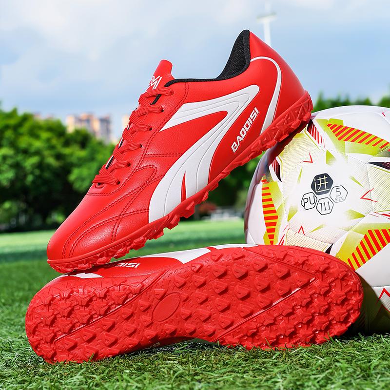 Herren Fußballschuhe Atmungsaktive Fußballstiefel Futsal Ultraleichte Professionelle Trainings-Sneakers Unisex Kunstrasenstollen Spiel Sport