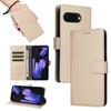 For Google Pixel 9a Case RFID Blocking 3 Card Slots PU Leather Phone Cover with Wrist Strap