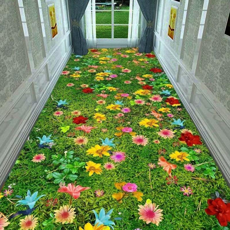 3D Carpet Living Room Carpet Bedroom Hall Entrance Hallway Mat Kitchen Non-slip Carpet