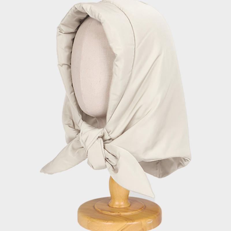 LOOKING4U The Cap Hooded Padding Scarf Muffler C2 Ivory