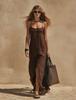 2026 Summer Casual Solid Color Slit Camisole Dress for Women - European and American Fashion