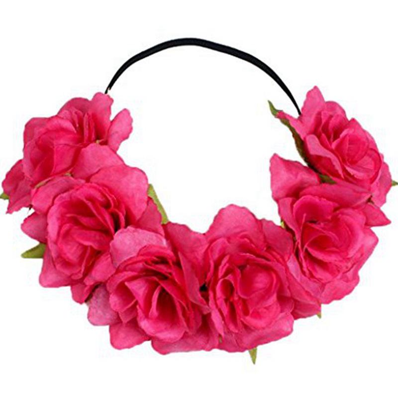 Rot, Weiß und Blaues Elastisches Stirnband mit Blumenmuster für Europäische & Amerikanische Unabhängigkeitstagsfeiern – Damen-Feiertags-Haaraccessoire