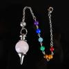 European & American Style Crystal Agate White Cone Pendant 