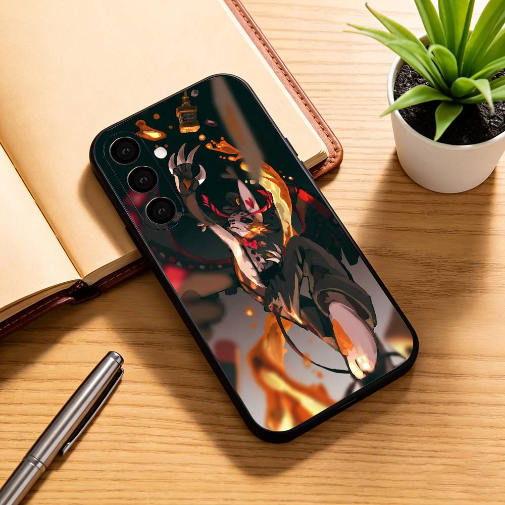 Hazbin Hotel Husk Phone Case For Samsung Galaxy A73,A72,A71,A70,A53,A52,A51,Others Soft Black Cover