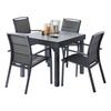 Wilsa Garden Modulo T 4 / 8 + F 4 Full Alu Grey Garden Furniture Set
