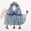 Hot-selling spring and summer new beard-hanging tassel scarf female exotic shawl travel wear yellow-green sunscreen