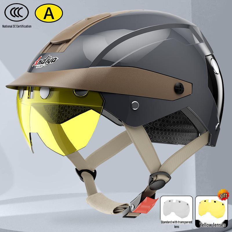 2026 Magnetverschluss Sommer Halbschale Helm: 3C-zertifizierter Sonnenschutz für E-Motorradfahrer, Unisex