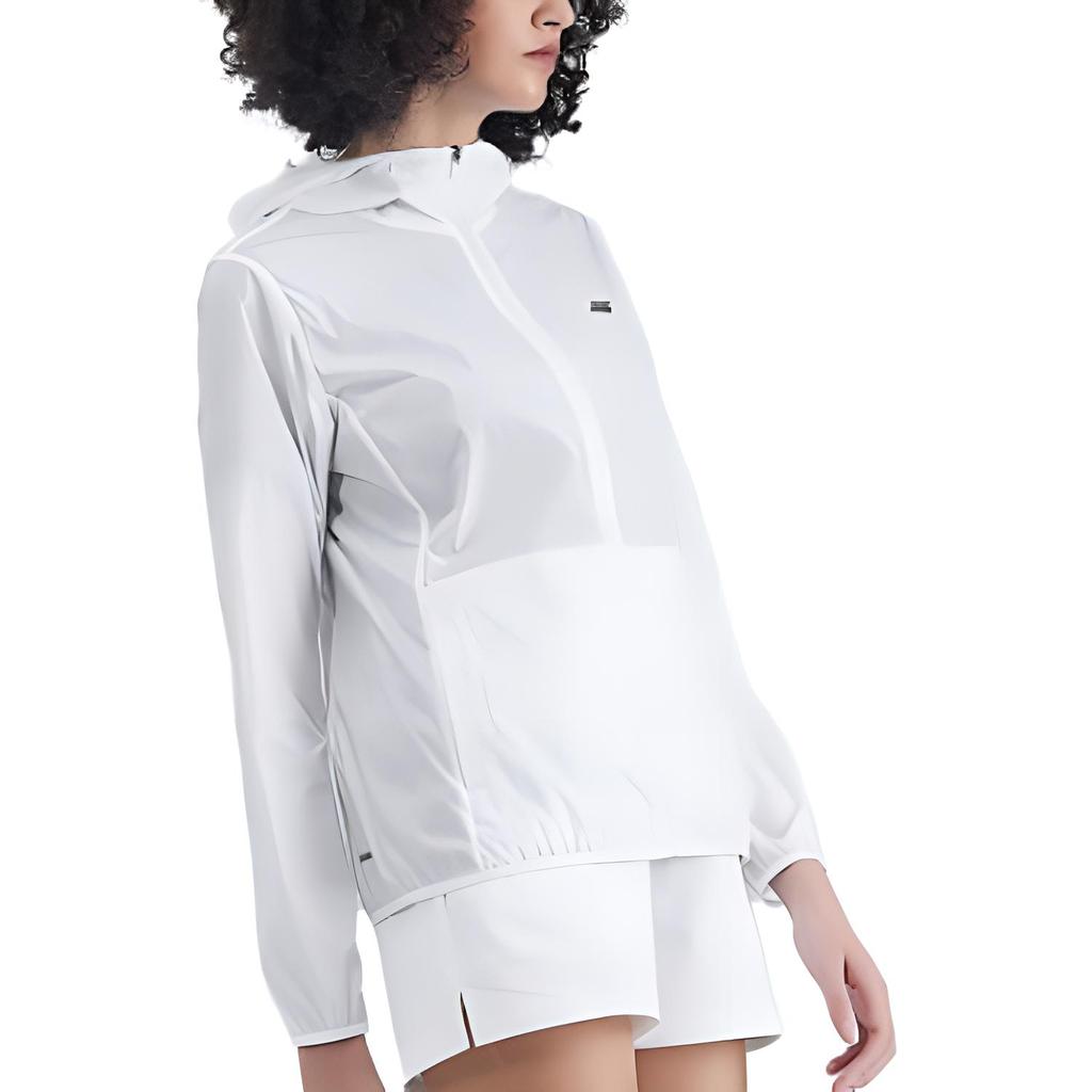 Skechers Solid Color Logo Loose Woven Comfortable Cool Feel Hooded Dust Wind UV Protection Sun Protection Jacket Women Jackets P223W081-0019