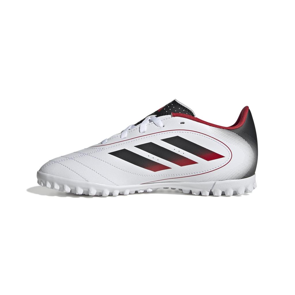 Adidas Goletto IX TF Junior Futsal Shoes for Boys and Sizes Footwear Scarlet Size Girls, 17-24.5cm, Unisex, NKQ60, White/Core Black/Better (IH0103),