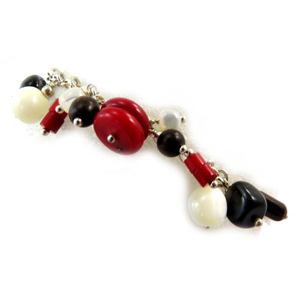 Les Trésors De Lily [N5066] - Armband Silber 'Minéralia' Koralle Perlmutt