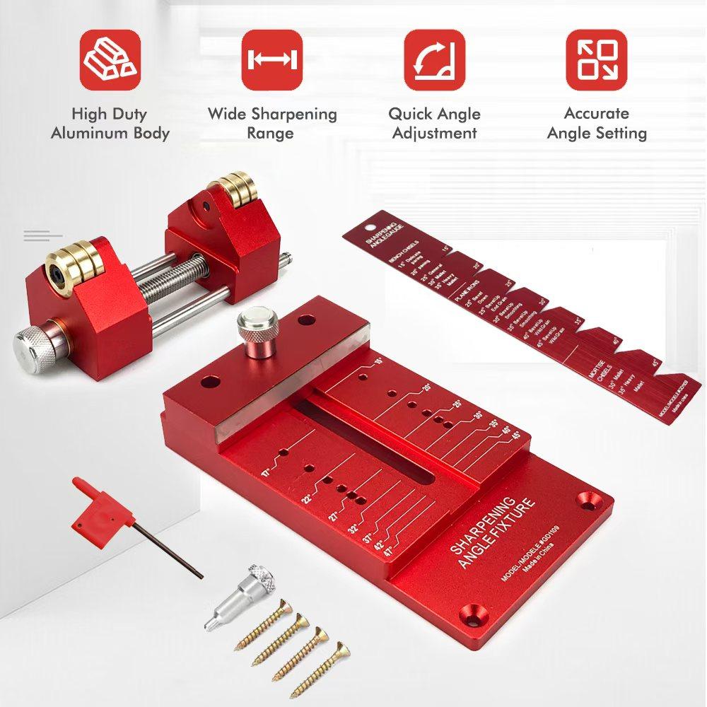 New Sharpening System Honing Guide Sharpening Holder Angle Fixture Gauge For Woodworking Chisel Sharpening Holder Guide Durable