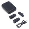 2pcs Wireless Lavalier Microphone with Charging Case Clip On Lapel Microphone Wireless for Video Recording Vlogging