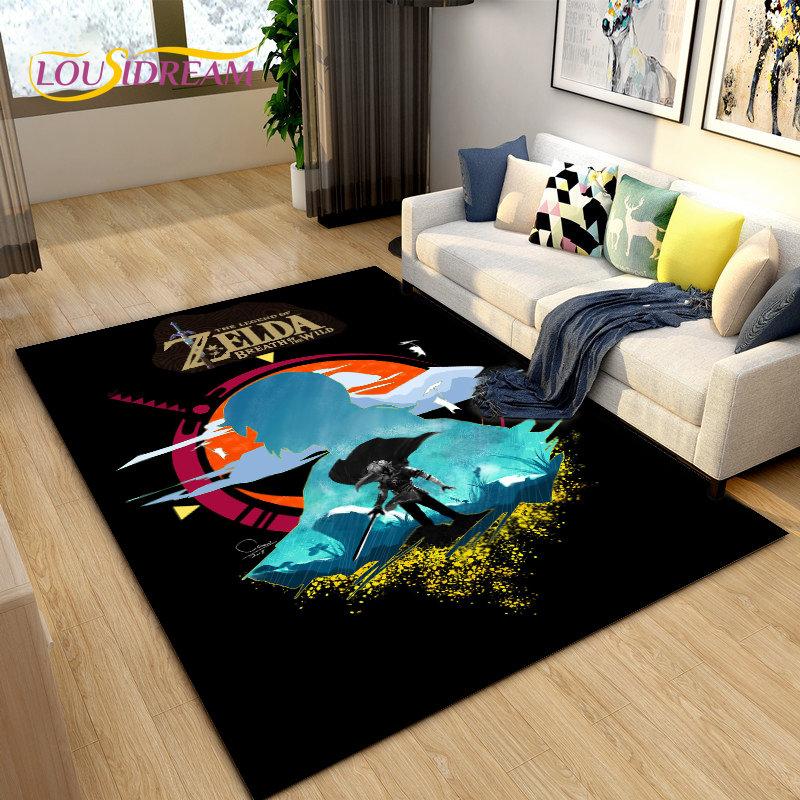 The Legend of Zelda Game Gamer Area Rug,Carpet Rug for Living Room Bedroom Sofa Doormat Decoration,Kid Play Non-slip Floor Mat