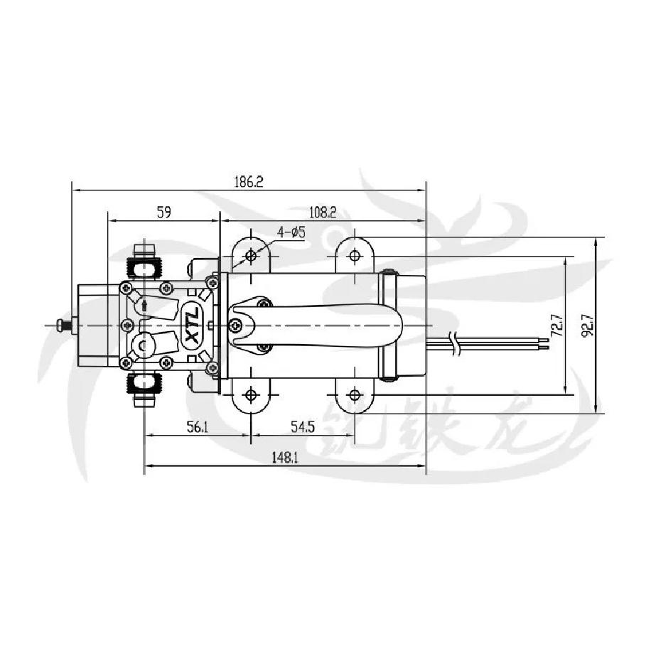 12V 24V 120W 130PSI 10L / Min Water High Pressure Diaphragm Self-priming Pump Sprayer Car Wash