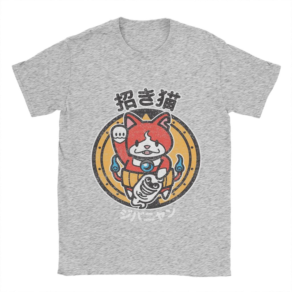 Yokai Watchs  Men's T Shirt  Hipster Tee Shirt Short Sleeve Crewneck T-Shirt Pure Cotton Gift Idea Tops