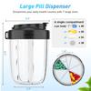 Pill Organizer 7 Grids Large Cup Bottle Organizer Supplement Pill Dispenser for Holding 7 Various Vitamins Travel Pill Case Box
