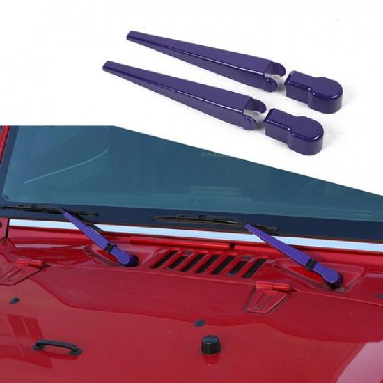 Purple Front indow Windshield Rain Wiper Cover Trim For 2007-18 Jeep Wrangler JK
