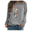 Women's Hooded Print Sweatshirt Long Sleeve Top Women