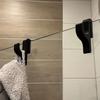 Shower Hook Plastic Anti-Slip Compression Resistant Hook Within 8mm Glass Door Drill-Free Installation Hook for Bathroom