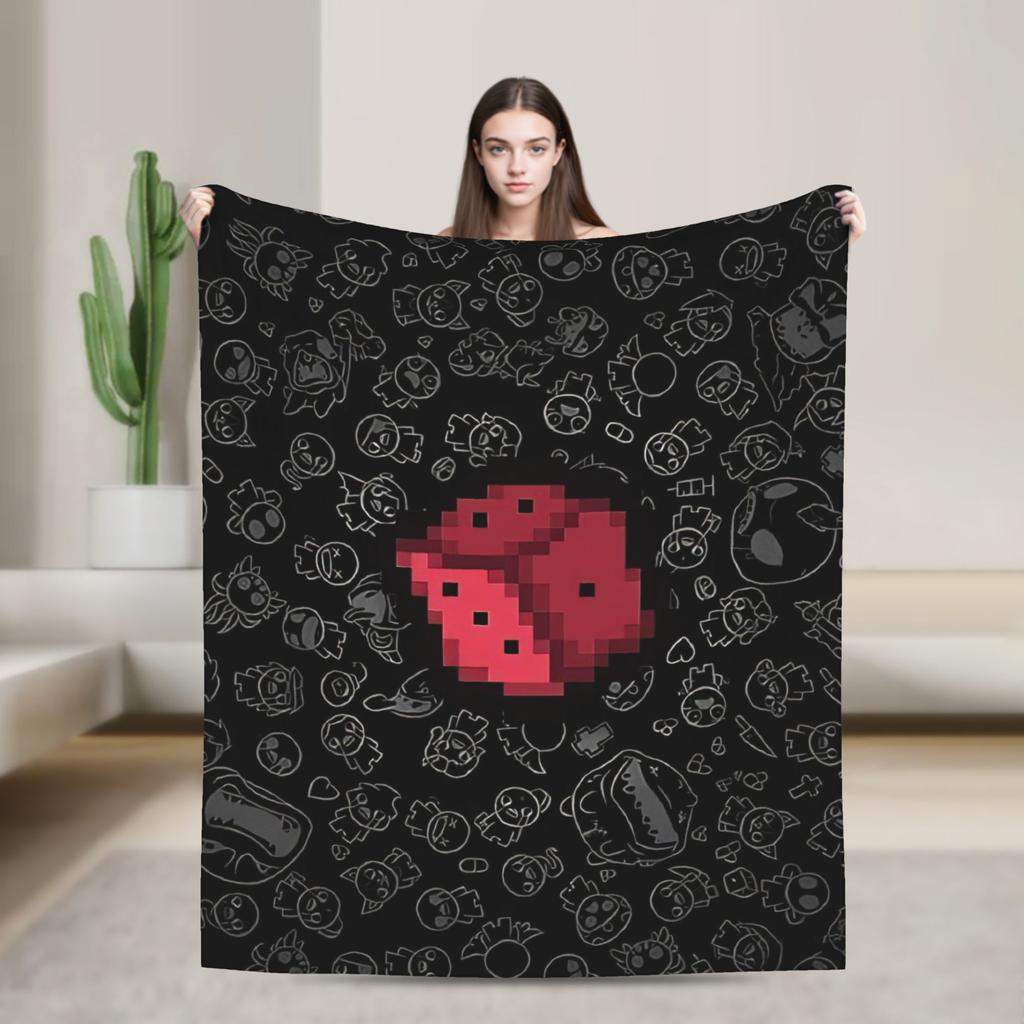 Soft Blanket Airplane Travel The Binding Of Isaac Throw Blanket  Flannel Bedspread For Couch Chair Print Sofa Bed Cover