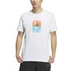 Adidas T Shirts Men's White Crew Neck Moderate Straight Fit IS0271