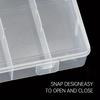 Snap Lid Eyelash Extension Storage Box 6-Compartment Storage Container  Glue Tweezers Tool