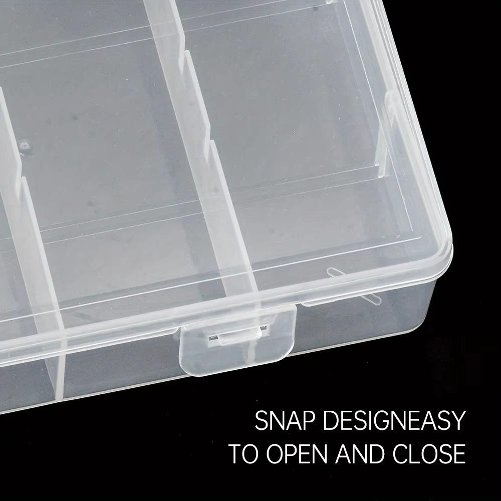 Snap Lid Eyelash Extension Storage Box 6-Compartment Storage Container  Glue Tweezers Tool