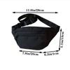Practical Versatile Black Waist Bag Multi-pocket Design Adjustable-strap Lightweight for Daily Use Casual Bag