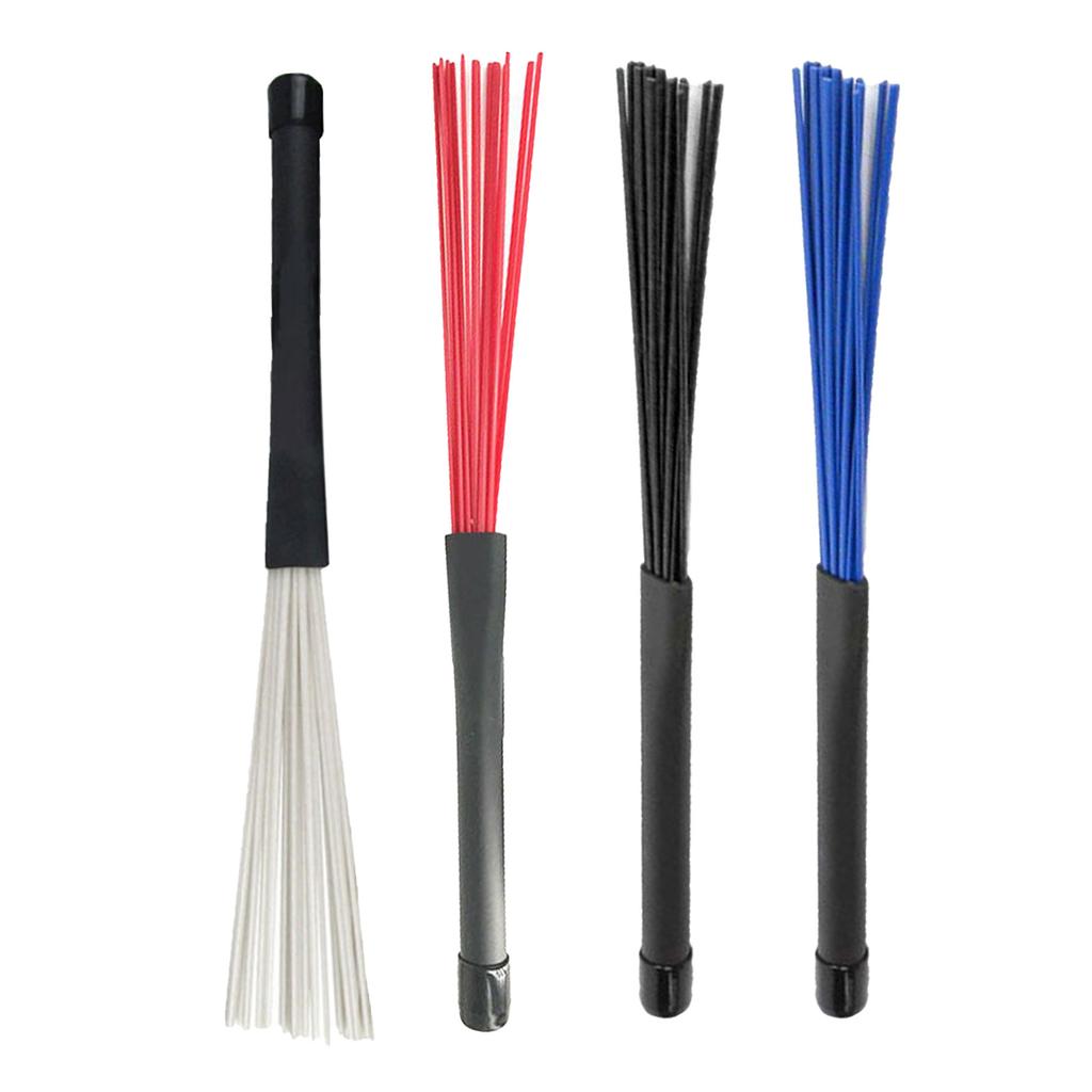 2Pcs Drum Brush Percussion Brushes Snare Brush Jazzes Drum Brushes Professional Nylon Wire Brush with Comfortable Handle