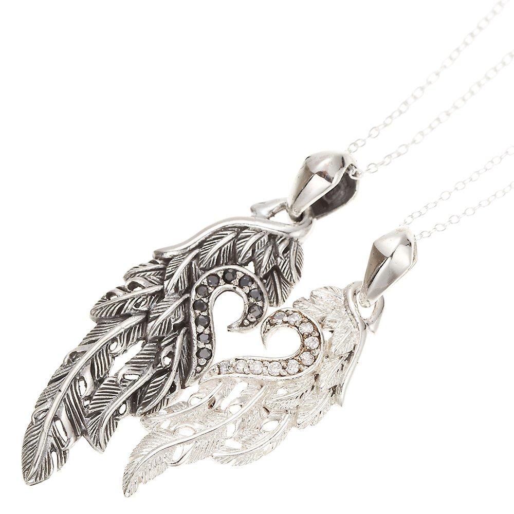 

Accessory Shop Piena Silver 925 Hypoallergenic Necklace Pendant Pair Necklace Cubic Zirconia