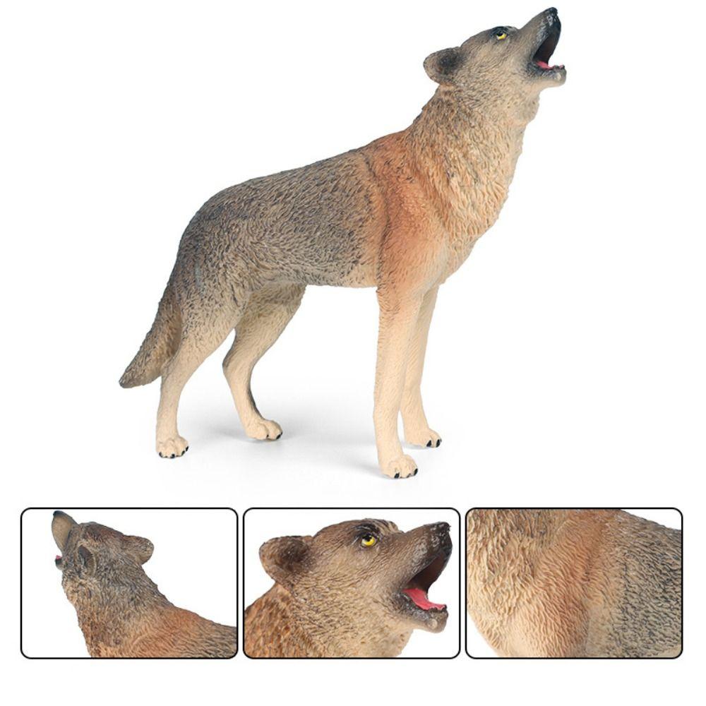 Plastic Simulated Solid Animal Model Shadow Wolf Warcraft Mythical Series Toys  Desk Decor