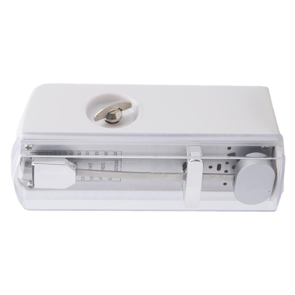 Mini Mechanical Metronome Portable 11x5x3cm White Musical Instrument Accessories for Piano