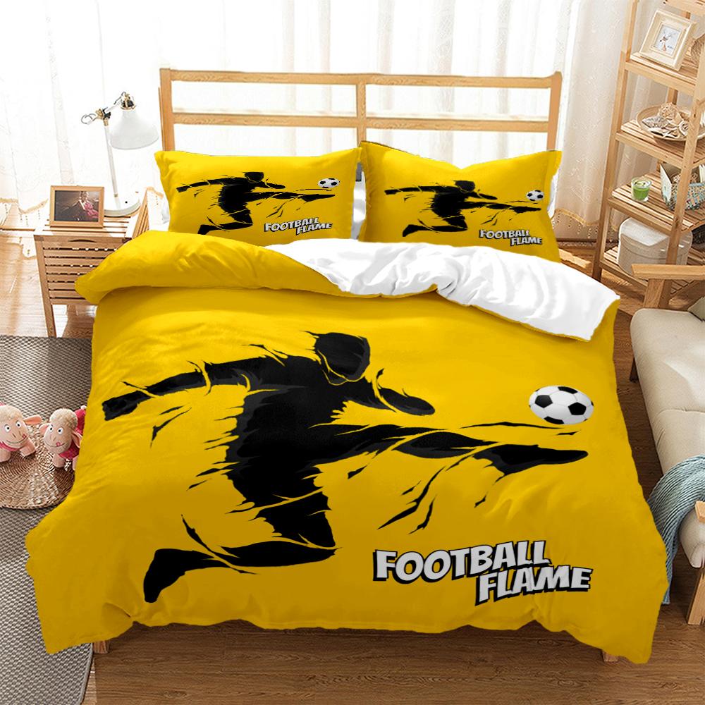 Copripiumino 3D Calcio Calcio/ Calcio Stampa Digitale Poliestere Set Biancheria da Letto Bambino Bambini Coperture Set Copripiumino Ragazzi Per Adolescenti
