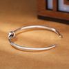 New Arrival Stylish Fashionable Popular Sterling Silver Color Jewelry Bracelets Classic Vintage Thai Silver Color Love Tie Braided Female Bangles