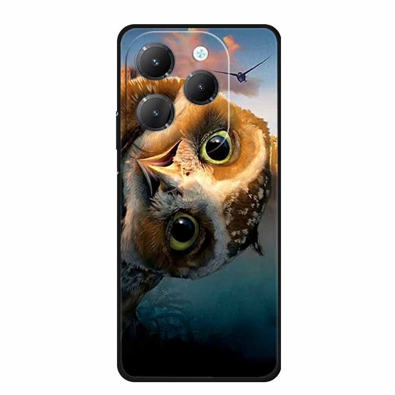 For Infinix Hot 40 Pro Case Animals Soft Silicone TPU Cover Phone Cases For Infinix Hot 40i Hot40 X6837 Protective Wolf Coque
