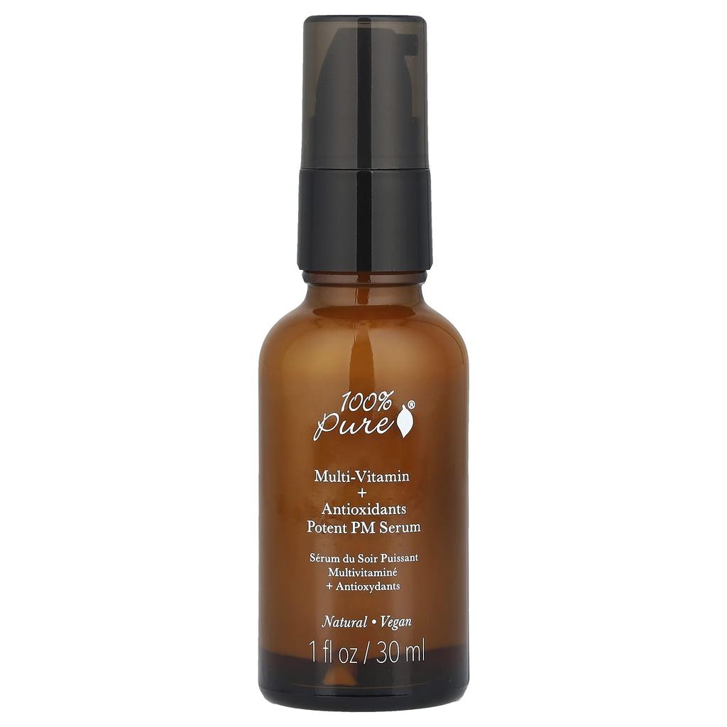 100% Pure, Multivitamin + Antioxidant Powerful PM Serum, 30Ml (1Fl Oz)
