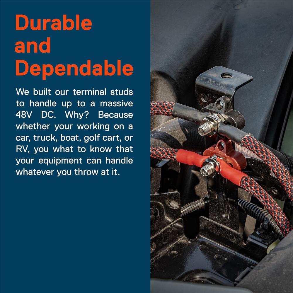 4pc Insulated Battery Distribution Terminal Stud Jumper Post Marine Car Bus Boat