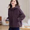 2025 Women's Petite Hooded Trench Coat - Casual Fashion for Spring and Autumn