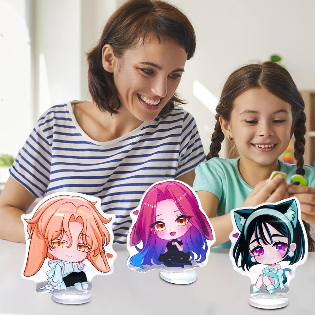 Blue Cat Transparent Double-Sided Acrylic Desktop Ornament