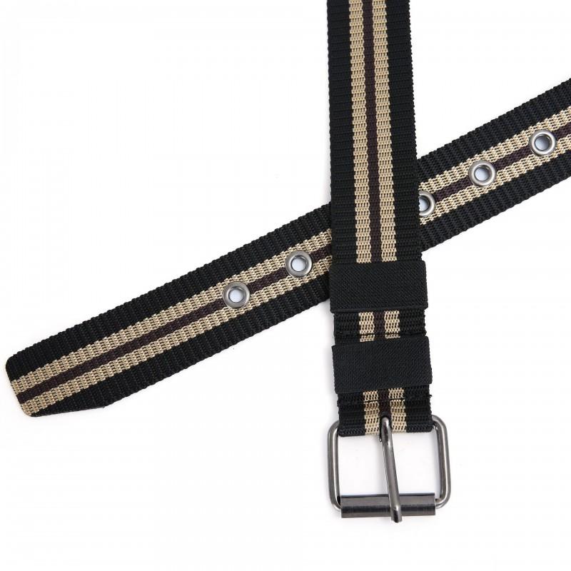 Adjustable Nylon Web Belt Teen Students Military Training Uniforms Black Olive Camo Style 117 cm