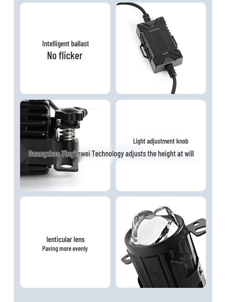Tank 300 Double Lens Yellow LED Fog Light, High/Low Beam, High Brightness, Golden Eye.