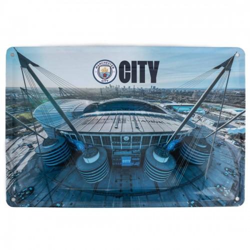 Manchester City FC Metal Stadium Sign (Pack of 2)