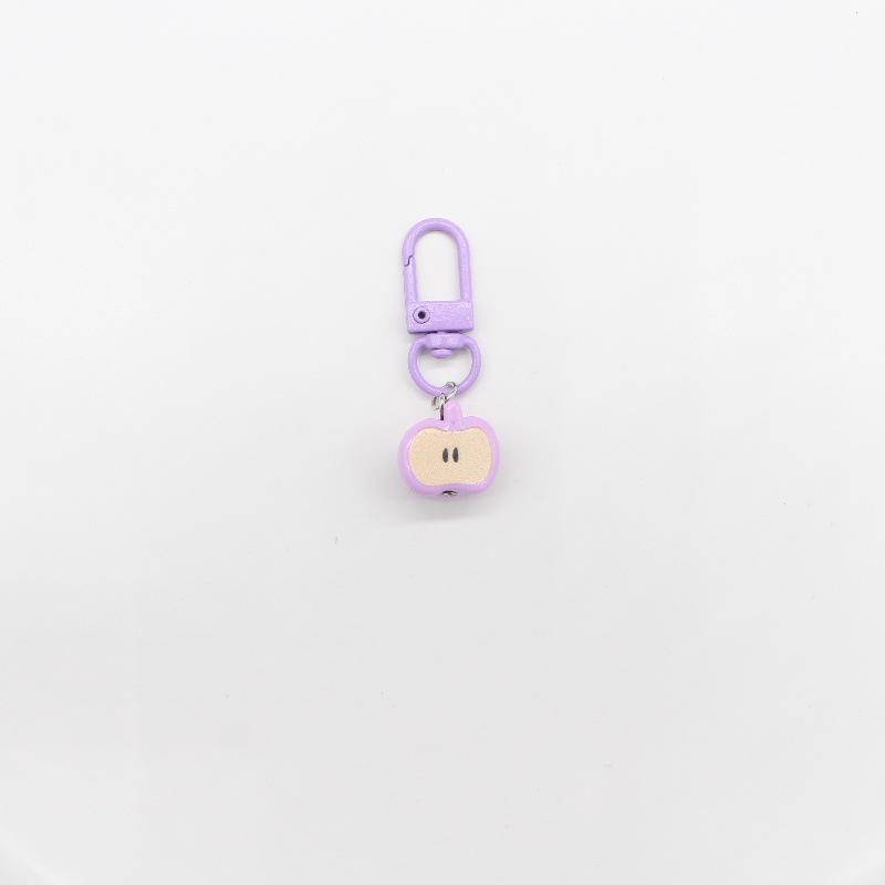 Vibrant 3D Apple Keychain Charm - Cute Gift for Friends